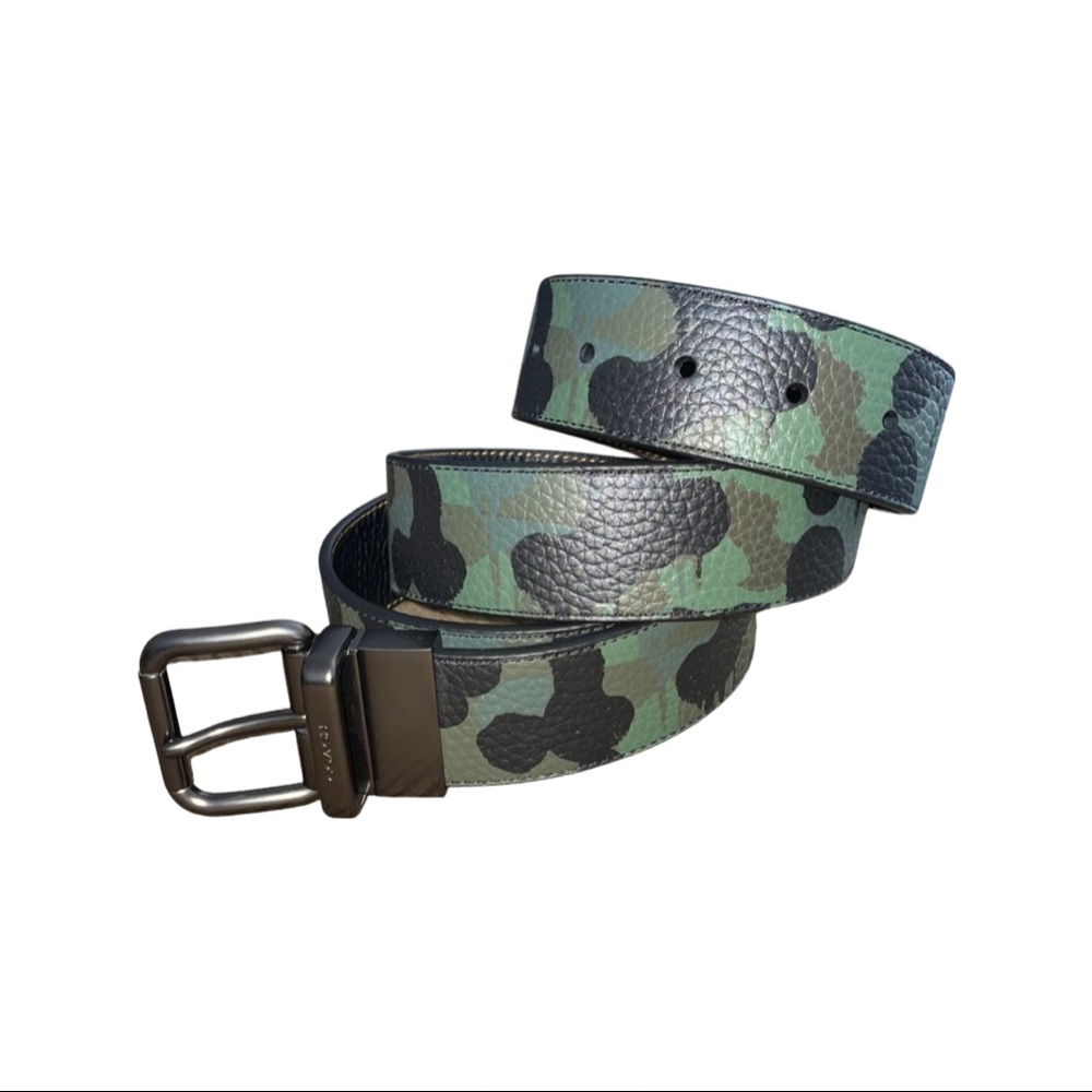 COACH NWOT camo reversible belt 38mm